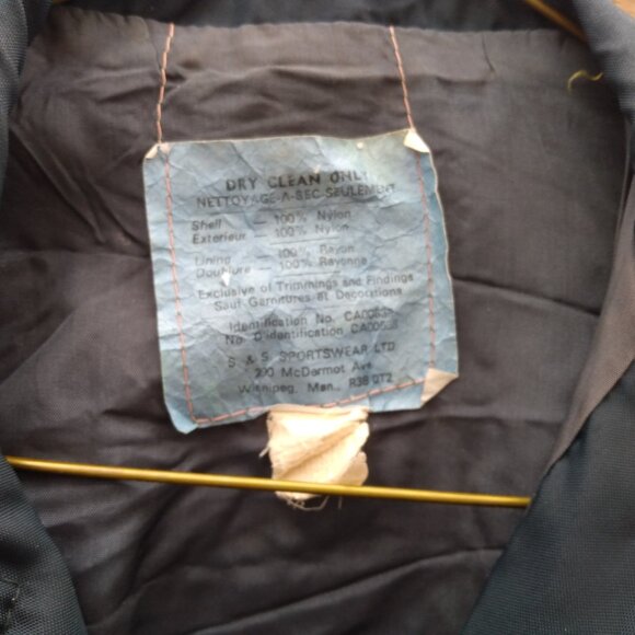 Vintage 60s Nylon Workwear Jacket Snap Front 43" Chest Mechanic Farmer - Picture 2 of 10